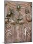 Sculpture of the Wedding of Joseph and Mary on the Door of the Annunciation Basilica-Godong-Mounted Photographic Print