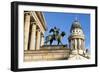 Sculpture of Tieck with the Theatre and Franzosisch (French) Church in the Background-Miles Ertman-Framed Photographic Print