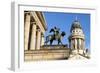 Sculpture of Tieck with the Theatre and Franzosisch (French) Church in the Background-Miles Ertman-Framed Photographic Print