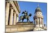 Sculpture of Tieck with the Theatre and Franzosisch (French) Church in the Background-Miles Ertman-Mounted Photographic Print