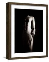 Sculpture of Unknown Person, Karnak Temple, Egypt-Clive Nolan-Framed Photographic Print