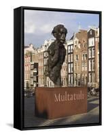 Sculpture of Writer Multatuli, Real Name Eduard Douwes Dekker, Amsterdam, Netherlands, Europe-Amanda Hall-Framed Stretched Canvas