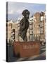 Sculpture of Writer Multatuli, Real Name Eduard Douwes Dekker, Amsterdam, Netherlands, Europe-Amanda Hall-Stretched Canvas