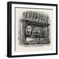 Sculpture on the Arch of Titus, Rome and its Environs, Italy, 19th Century-null-Framed Giclee Print