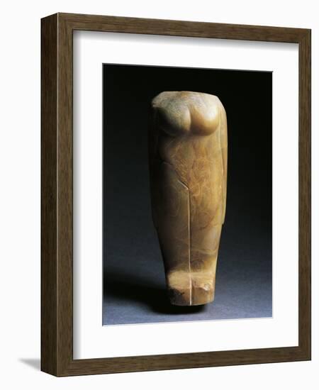 Sculpture Representing a Nude Female Figure, Circa 3300-2900 B.C., Yellow Alabaster-null-Framed Giclee Print