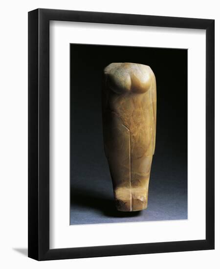 Sculpture Representing a Nude Female Figure, Circa 3300-2900 B.C., Yellow Alabaster-null-Framed Giclee Print