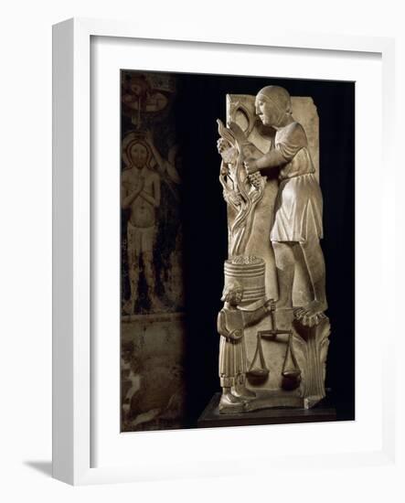 Sculpture Representing Month of September-Benedetto Antelami-Framed Giclee Print