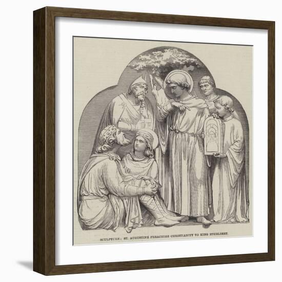 Sculpture, St Augustine Preaching Christianity to King Ethelbert-null-Framed Giclee Print