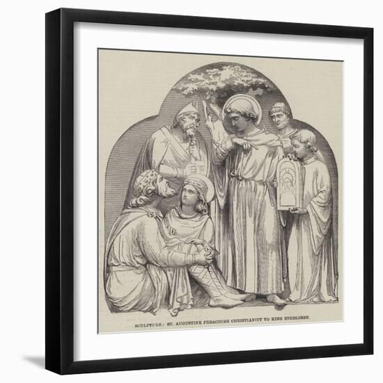 Sculpture, St Augustine Preaching Christianity to King Ethelbert-null-Framed Giclee Print