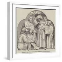 Sculpture, St Augustine Preaching Christianity to King Ethelbert-null-Framed Giclee Print