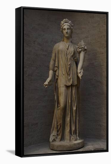 Sculpture. The Ancient Torso (Artemis Statue). Was Restored by Thorvaldsen as Ceres-null-Framed Stretched Canvas