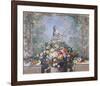 Sculpture with Flowers-Joaquin Moragues-Framed Art Print