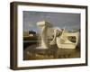 Sculpture with Water Fall on the Edge of Frank Kitts Park, Wellington, North Island, New Zealand-Don Smith-Framed Photographic Print