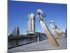 Sculpture Work by Yarra River, Crown Casino, Melbourne, Victoria, Australia-Ken Gillham-Mounted Photographic Print