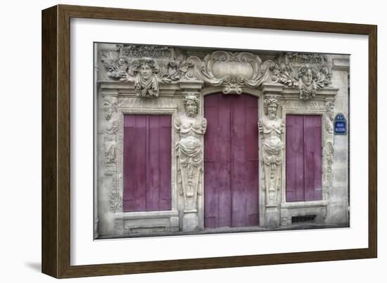 Sculptured Facade In Le Marais-Cora Niele-Framed Giclee Print