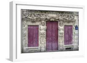 Sculptured Facade In Le Marais-Cora Niele-Framed Giclee Print