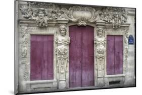 Sculptured Facade In Le Marais-Cora Niele-Mounted Giclee Print