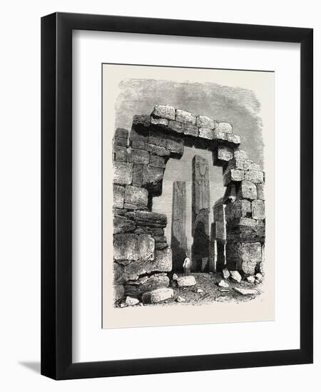 Sculptured Pillar from the Temple of Karnak, Egypt, 1879-null-Framed Giclee Print