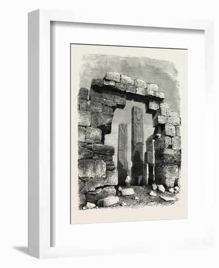 Sculptured Pillar from the Temple of Karnak, Egypt, 1879-null-Framed Giclee Print