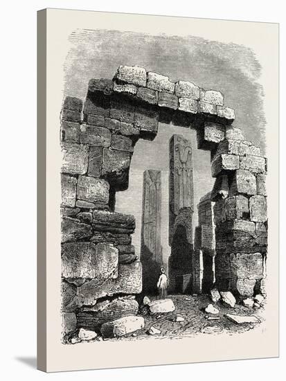 Sculptured Pillar from the Temple of Karnak, Egypt, 1879-null-Stretched Canvas