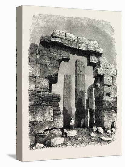 Sculptured Pillar from the Temple of Karnak, Egypt, 1879-null-Stretched Canvas