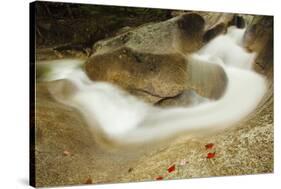 Sculptured Rocks Near the Basin in New Hampshire's Franconia Notch SP-Jerry & Marcy Monkman-Stretched Canvas