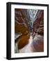 Sculptured sandstone formations in Little Wild Horse Canyon, San Rafael Swell, Utah, USA-Charles Crust-Framed Photographic Print