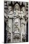 Sculptures from Brabantine Gothic Style, St Michael and St Gudula Cathedral, Brussels, Belgium-null-Mounted Giclee Print