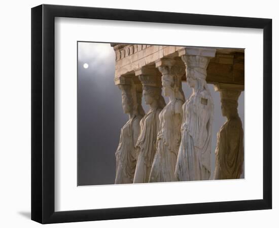 Sculptures of the Caryatid Maidens Support the Pediment of the Erecthion Temple-Nancy Noble Gardner-Framed Photographic Print