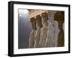 Sculptures of the Caryatid Maidens Support the Pediment of the Erecthion Temple-Nancy Noble Gardner-Framed Photographic Print