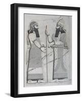 Sculptures on Facade of Imperial Palace of Nineveh, 1849-Eugene Flandin-Framed Giclee Print