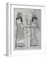 Sculptures on Facade of Imperial Palace of Nineveh, 1849-Eugene Flandin-Framed Giclee Print