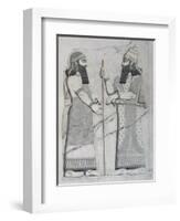 Sculptures on Facade of Imperial Palace of Nineveh, 1849-Eugene Flandin-Framed Giclee Print