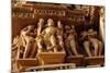 Sculptures on Jain Temple, Khajuraho, UNESCO World Heritage Site, Madhya Pradesh, India, Asia-Bhaskar Krishnamurthy-Mounted Photographic Print