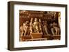 Sculptures on Jain Temple, Khajuraho, UNESCO World Heritage Site, Madhya Pradesh, India, Asia-Bhaskar Krishnamurthy-Framed Photographic Print