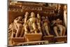 Sculptures on Jain Temple, Khajuraho, UNESCO World Heritage Site, Madhya Pradesh, India, Asia-Bhaskar Krishnamurthy-Mounted Photographic Print