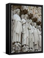 Sculptures on Notre-Dame, Paris, France-Lisa S. Engelbrecht-Framed Stretched Canvas