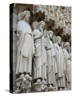 Sculptures on Notre-Dame, Paris, France-Lisa S. Engelbrecht-Stretched Canvas
