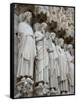 Sculptures on Notre-Dame, Paris, France-Lisa S. Engelbrecht-Framed Stretched Canvas