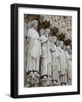 Sculptures on Notre-Dame, Paris, France-Lisa S. Engelbrecht-Framed Photographic Print