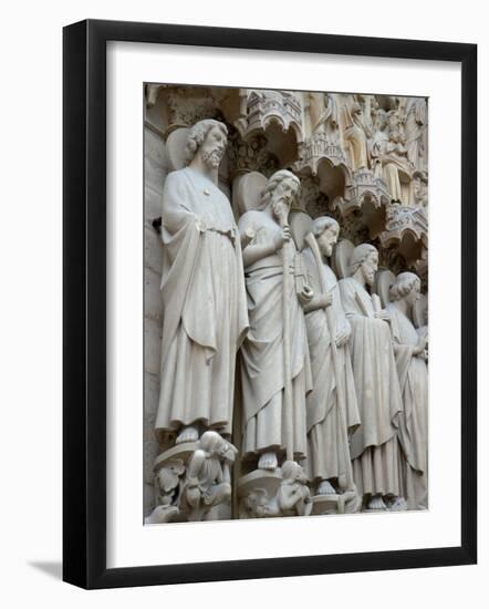 Sculptures on Notre-Dame, Paris, France-Lisa S. Engelbrecht-Framed Photographic Print