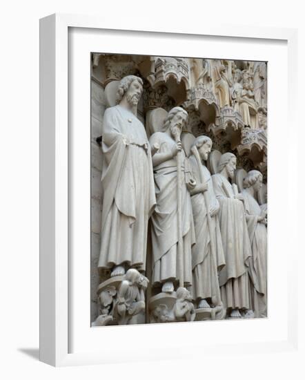 Sculptures on Notre-Dame, Paris, France-Lisa S. Engelbrecht-Framed Photographic Print