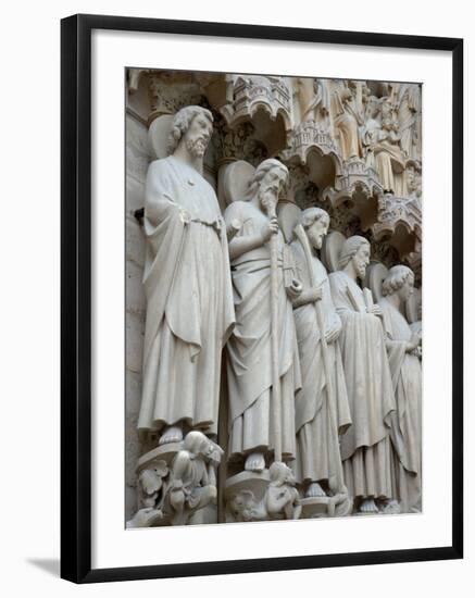 Sculptures on Notre-Dame, Paris, France-Lisa S. Engelbrecht-Framed Photographic Print