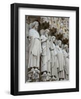 Sculptures on Notre-Dame, Paris, France-Lisa S. Engelbrecht-Framed Premium Photographic Print