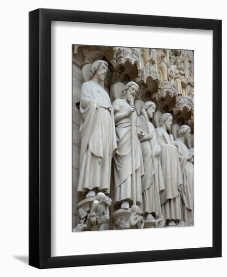 Sculptures on Notre-Dame, Paris, France-Lisa S. Engelbrecht-Framed Premium Photographic Print