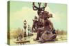 Sculptures On Pont Alexandre III-Cora Niele-Stretched Canvas