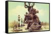 Sculptures On Pont Alexandre III-Cora Niele-Framed Stretched Canvas