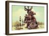 Sculptures On Pont Alexandre III-Cora Niele-Framed Giclee Print