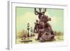 Sculptures On Pont Alexandre III-Cora Niele-Framed Giclee Print