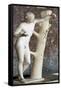 Sculpure of Apollo Sauroctone (Apollo the lizard-slayer).  Artist: Praxiteles-Praxiteles-Framed Stretched Canvas